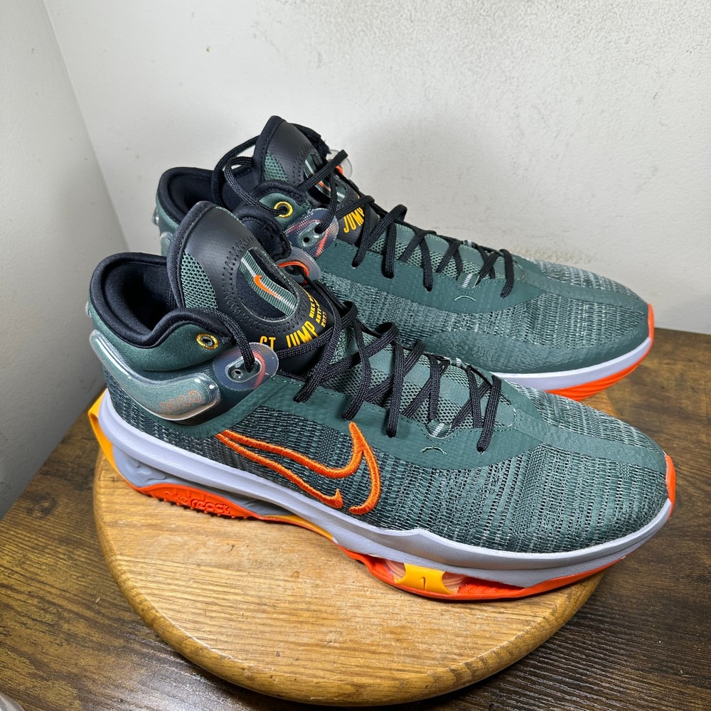 Nike Air Zoom GT Jump 2 Green Orange Basketball Shoes DJ9431-301 Mens 16